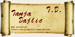 Tanja Dajlić vizit kartica